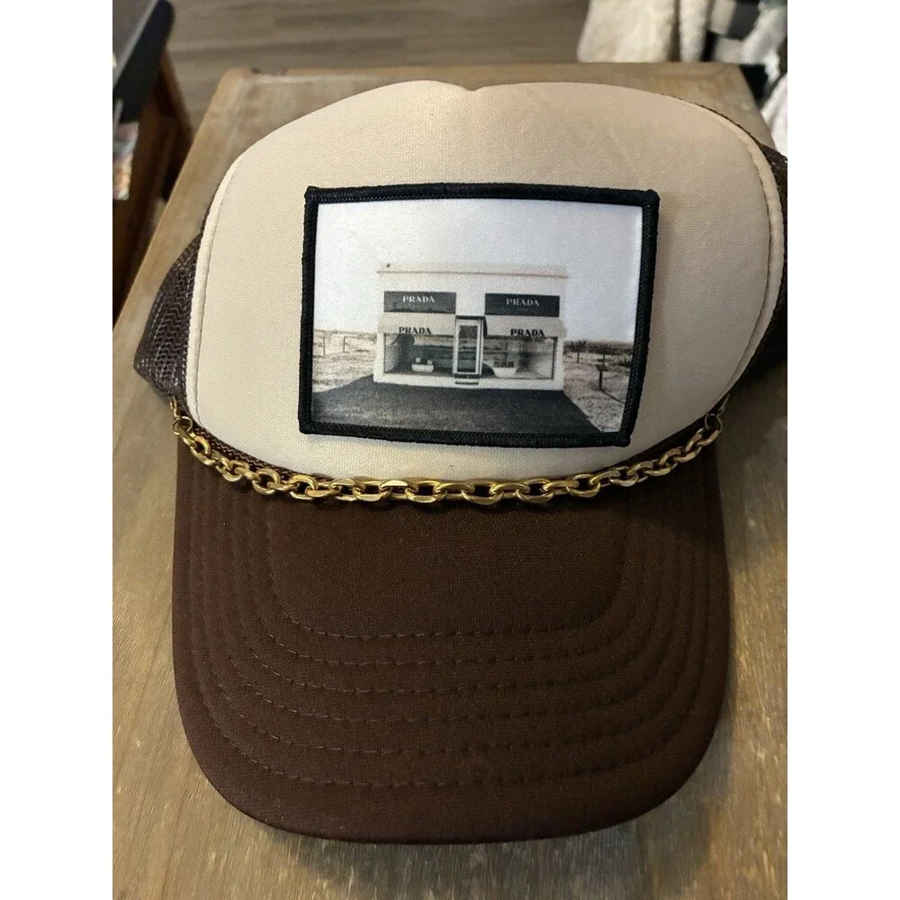 MARFA TX Hat Snapback Prada Store Front From MARFA Mom Hat Ball Cap